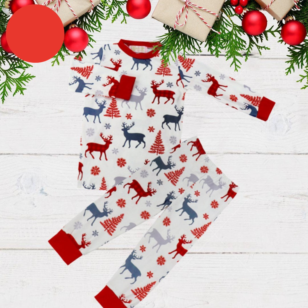 Christmas tree discount and reindeer pajamas