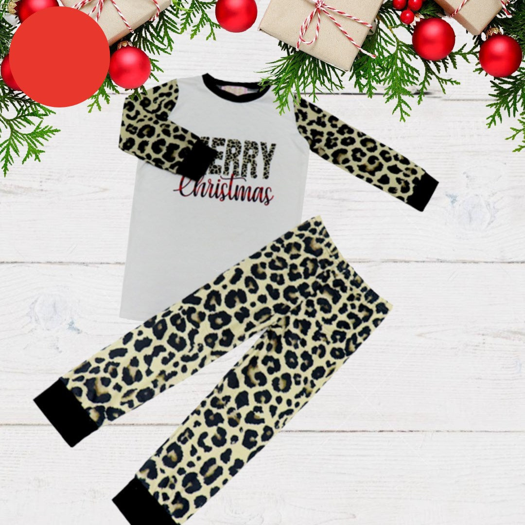 Leopard print christmas pajamas new arrivals