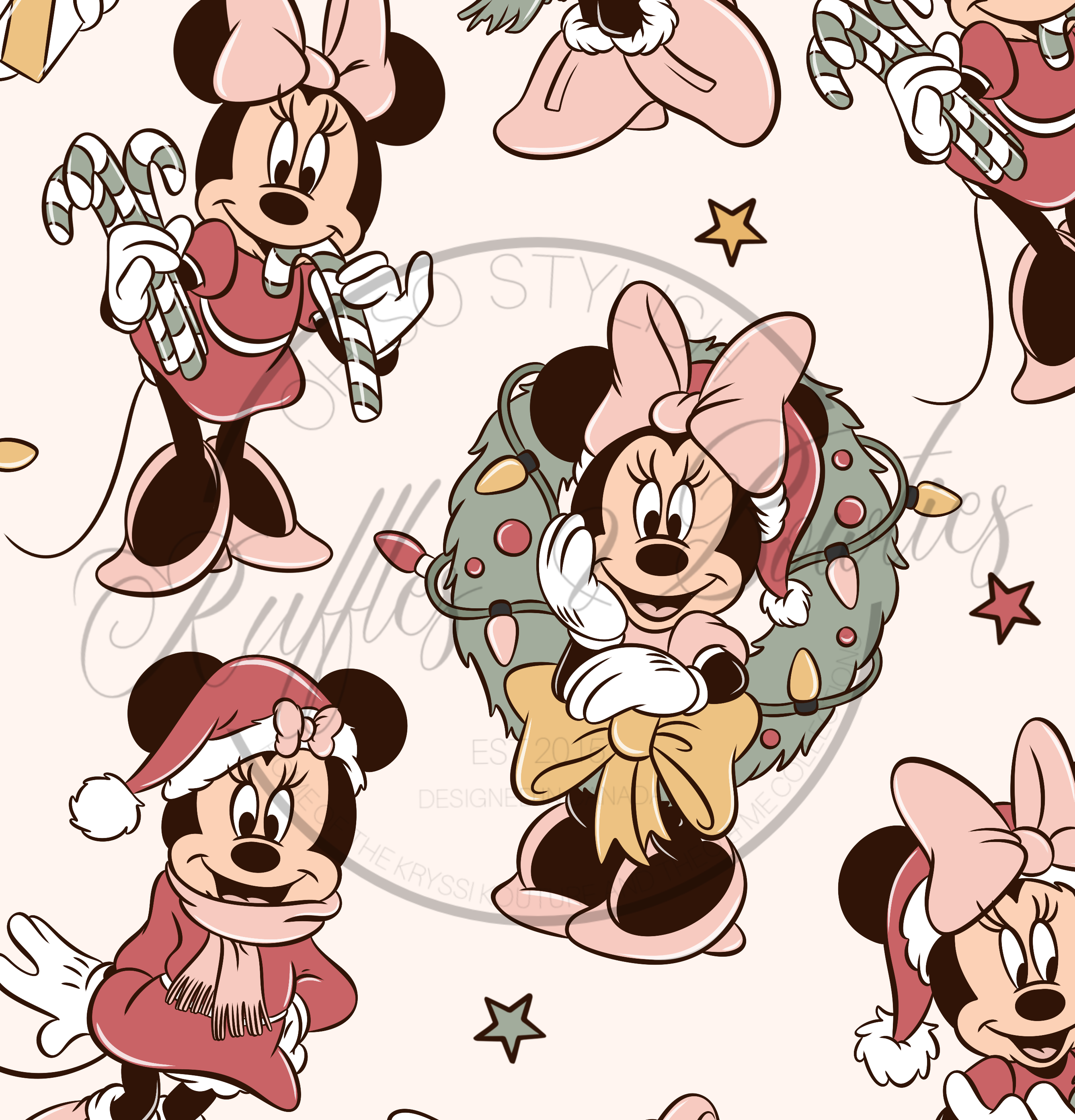 $16.00 EA- 0-3M X 1, 3-6M X 2, 6-12M X 2, 12-24M X 2  -Christmas Zippies Sleepers - Miss Mouse