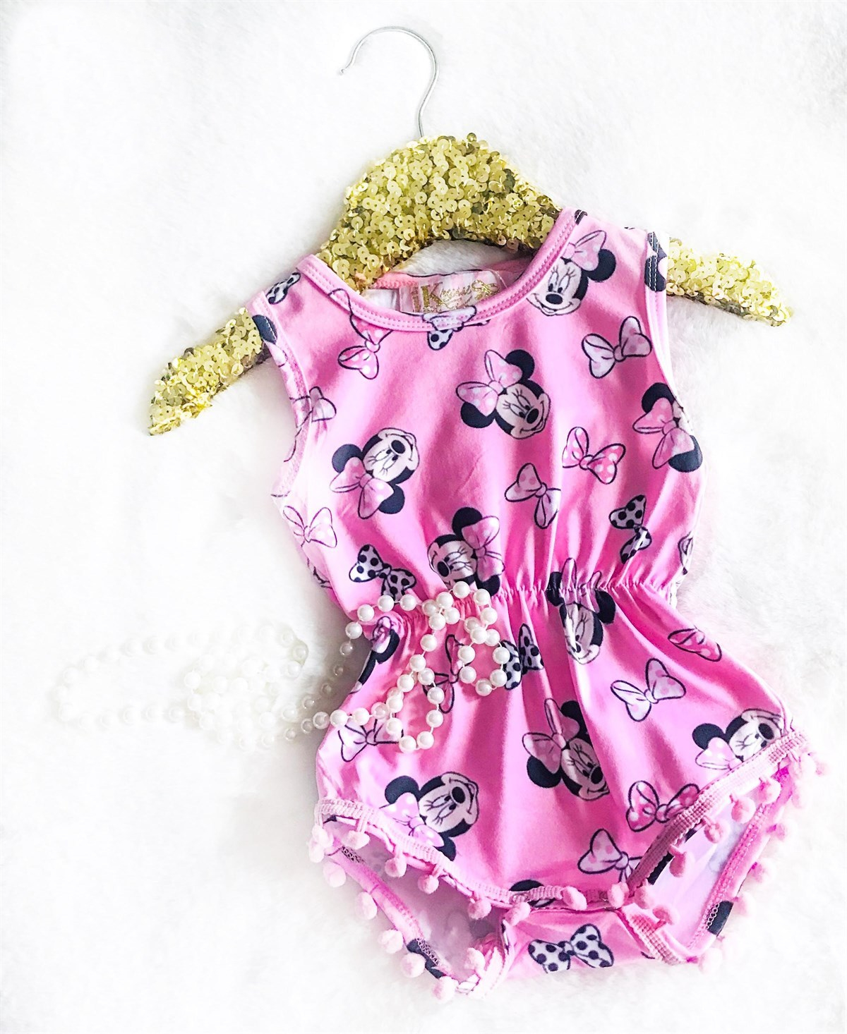 $5.00 EA - 0-3M X 2 - Minnie Mouse Pom Romper