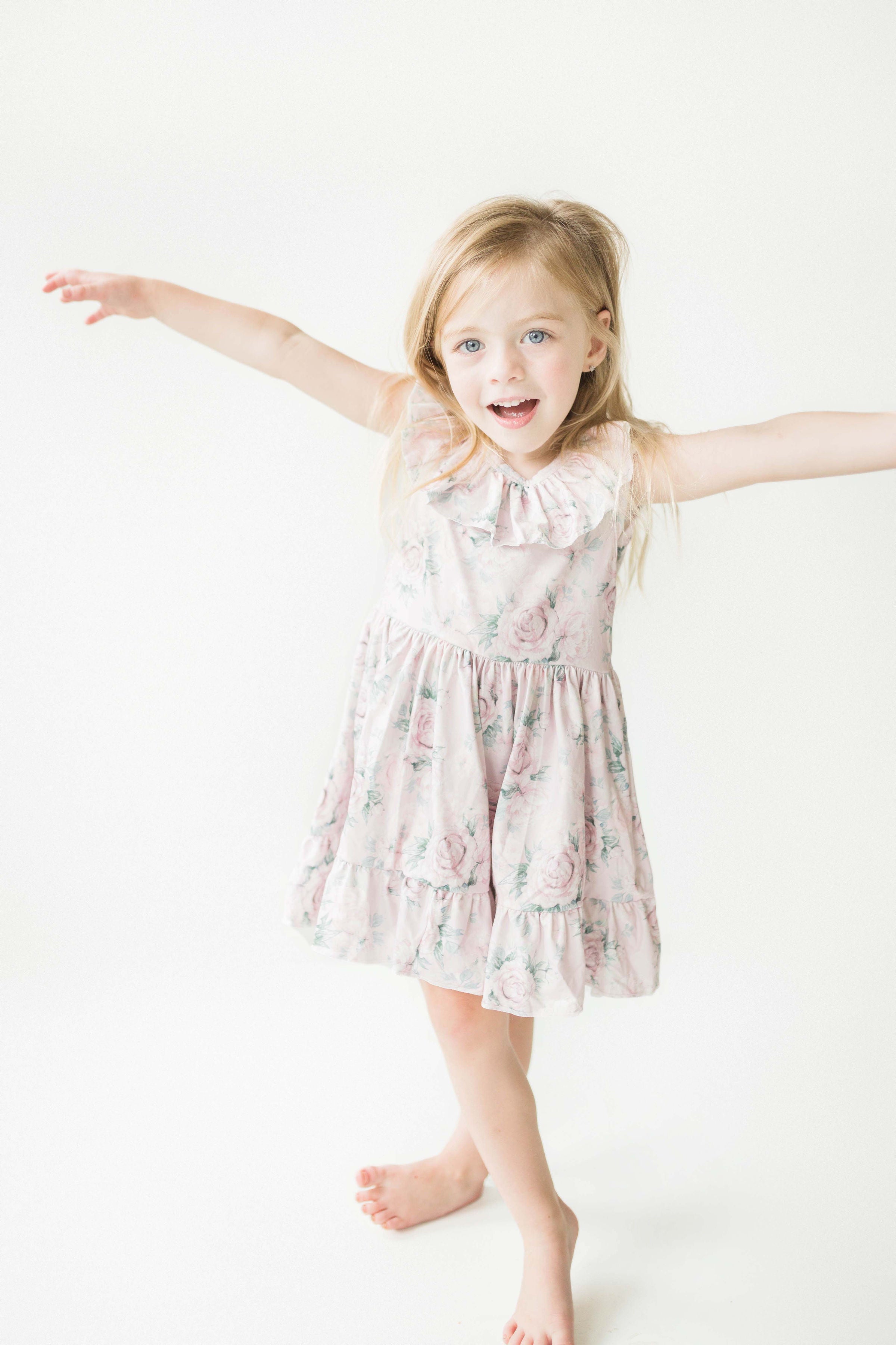 Rose pink best sale toddler dress