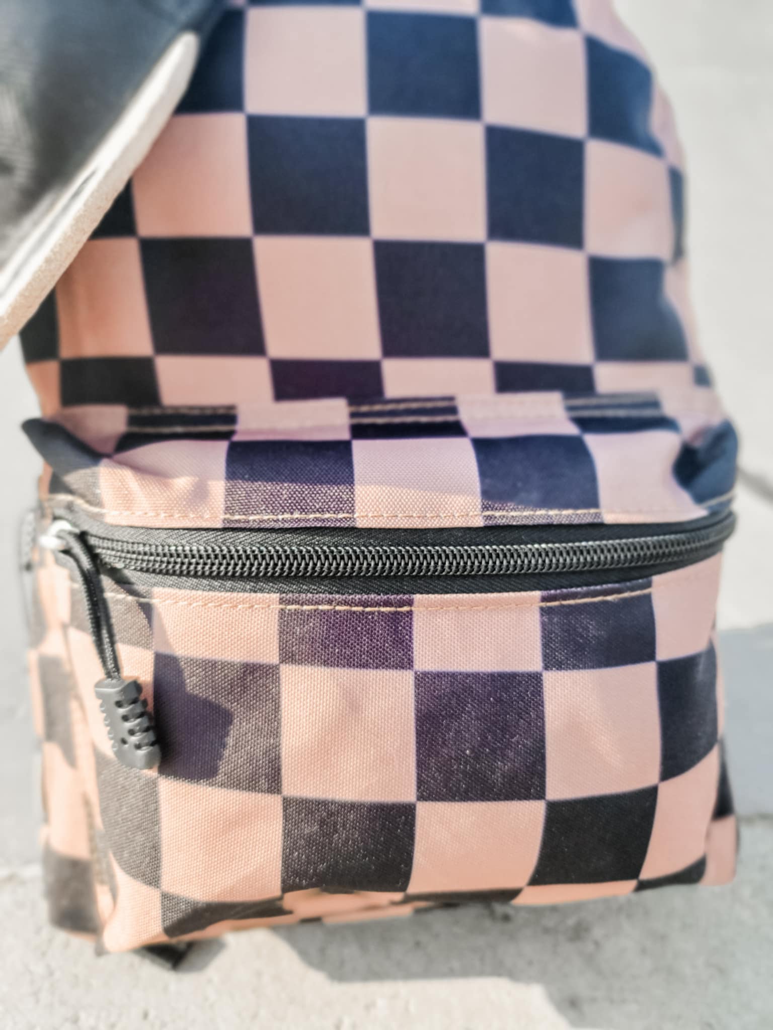 Kids Back To School Backpacks - Black & Brown Check