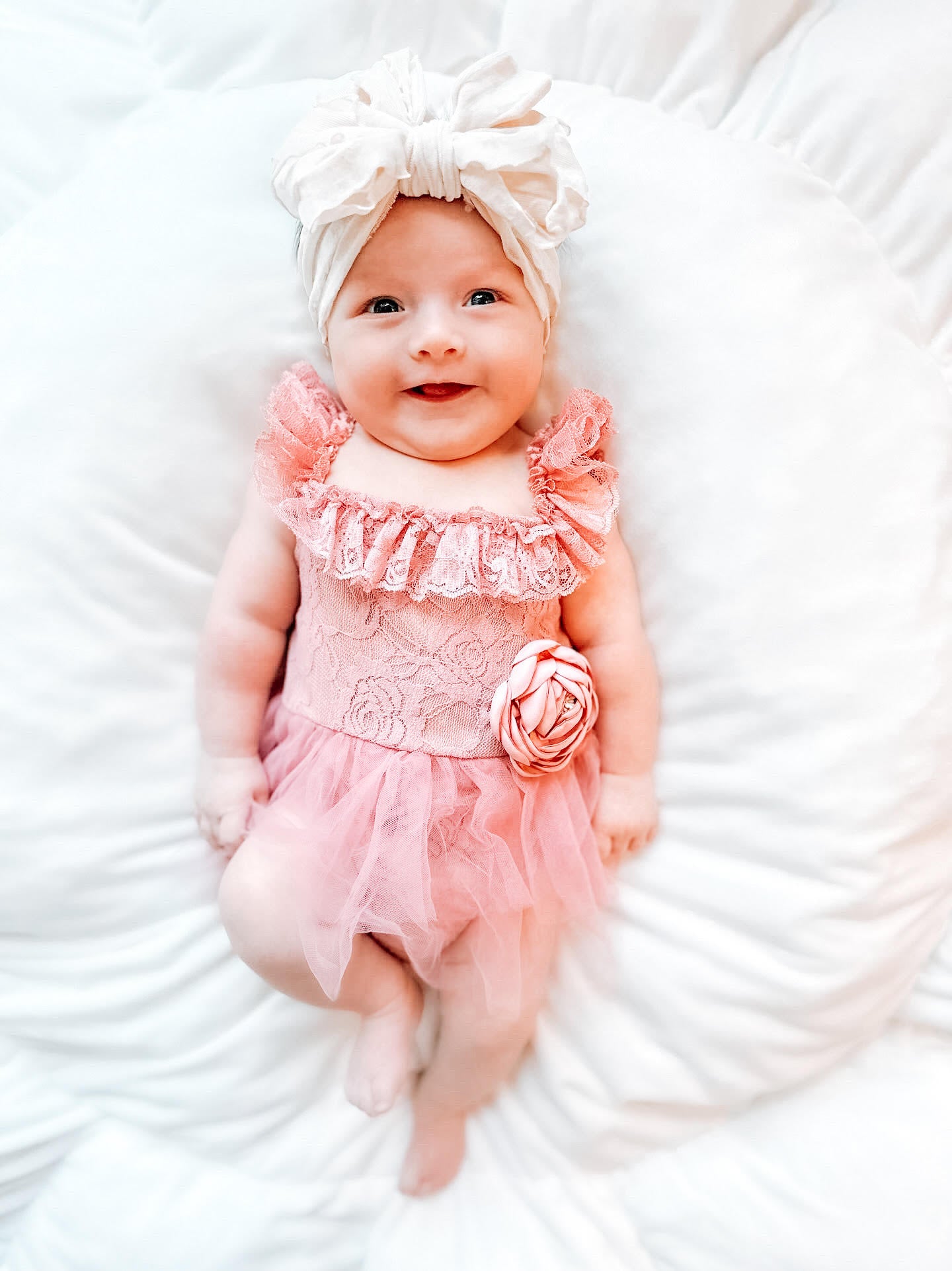  Baby Girls My 1st Birthday Outfits Long Sleeve Floral Lace  Romper + Tutu Skirt + Headband Set (Pink, 6-9 Months): Clothing, Shoes &  Jewelry