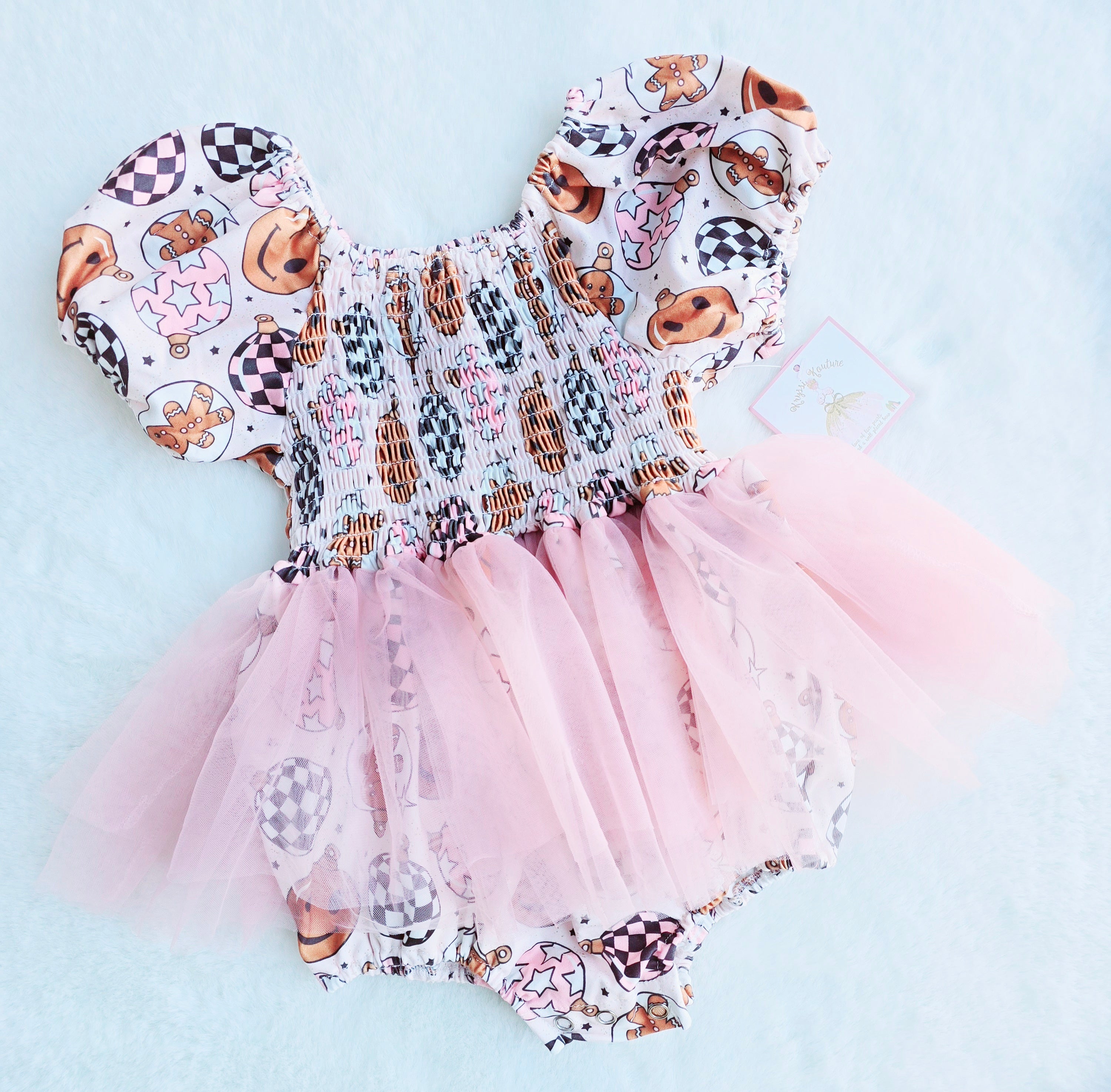 Baby Tutu Twinning Dresses - Pink Gingerbread Balls