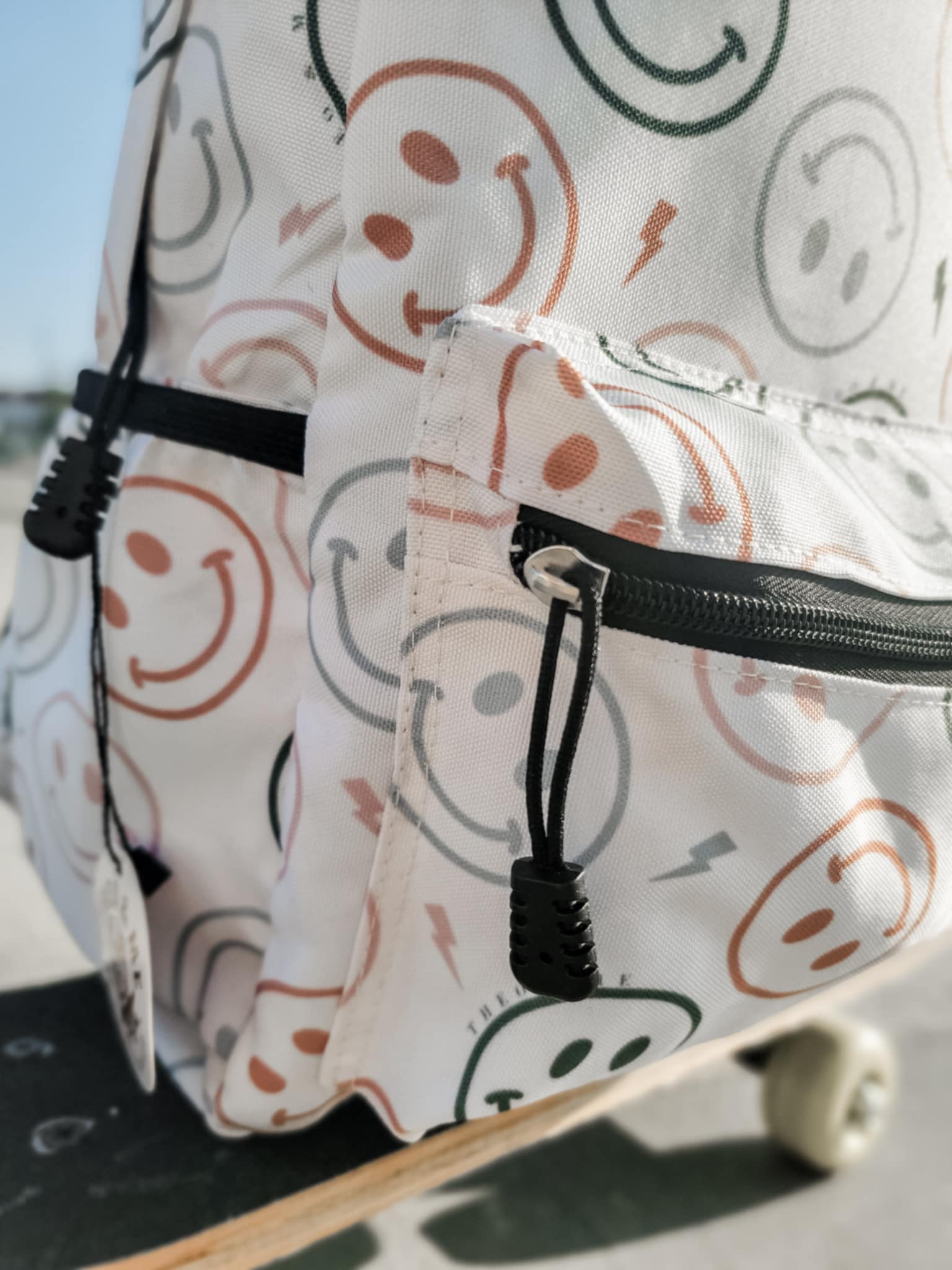 Kids Back To School Backpacks - Ivory Happy Faces