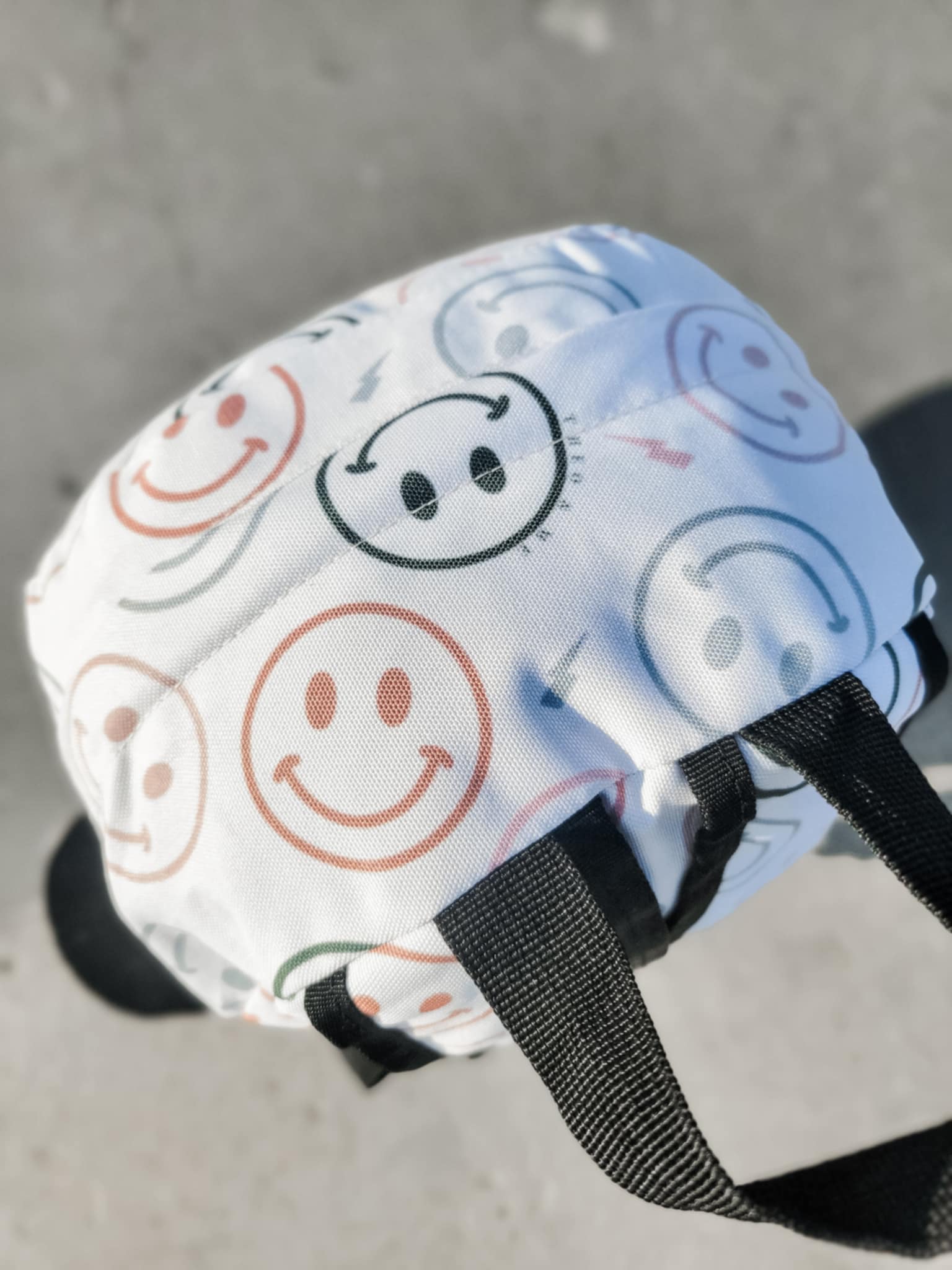 Kids Back To School Backpacks - Ivory Happy Faces