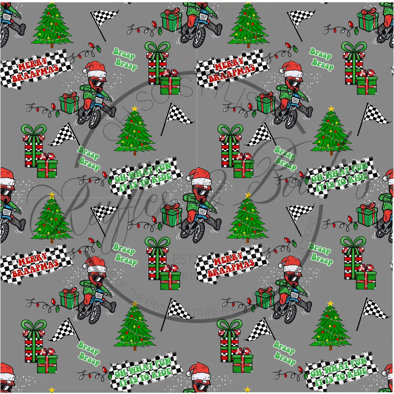 $16.00 EA- 0-3M X 1, 3-6M X 2, 6-12M X 2  - Christmas Zippies Sleepers - Motorcross Dirt Bike Holiday