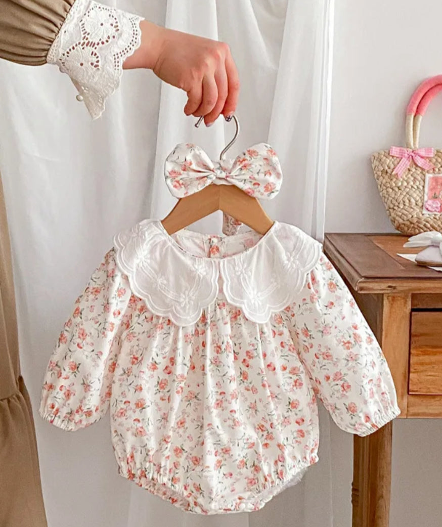 White floral shops toddler dress