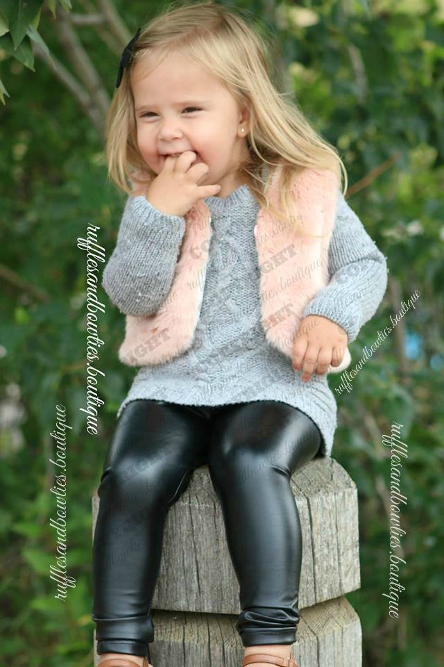 Toddler black leather clearance leggings