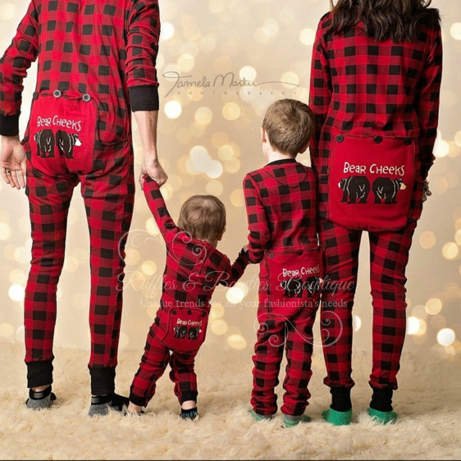 Buy Matching Christmas Pajamas for Kids Whole Family Buffalo Plaid BEAR CHEEKS