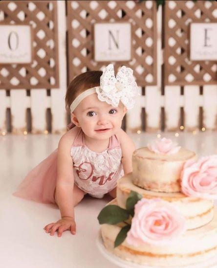 Kryssi Kouture Exclusive Birthday Vintage Rose & Lace Tutu Romper