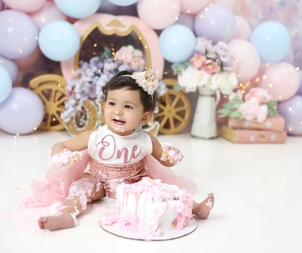 Kryssi Kouture Exclusive Girls First Birthday Darling Dazzle Rose Gold