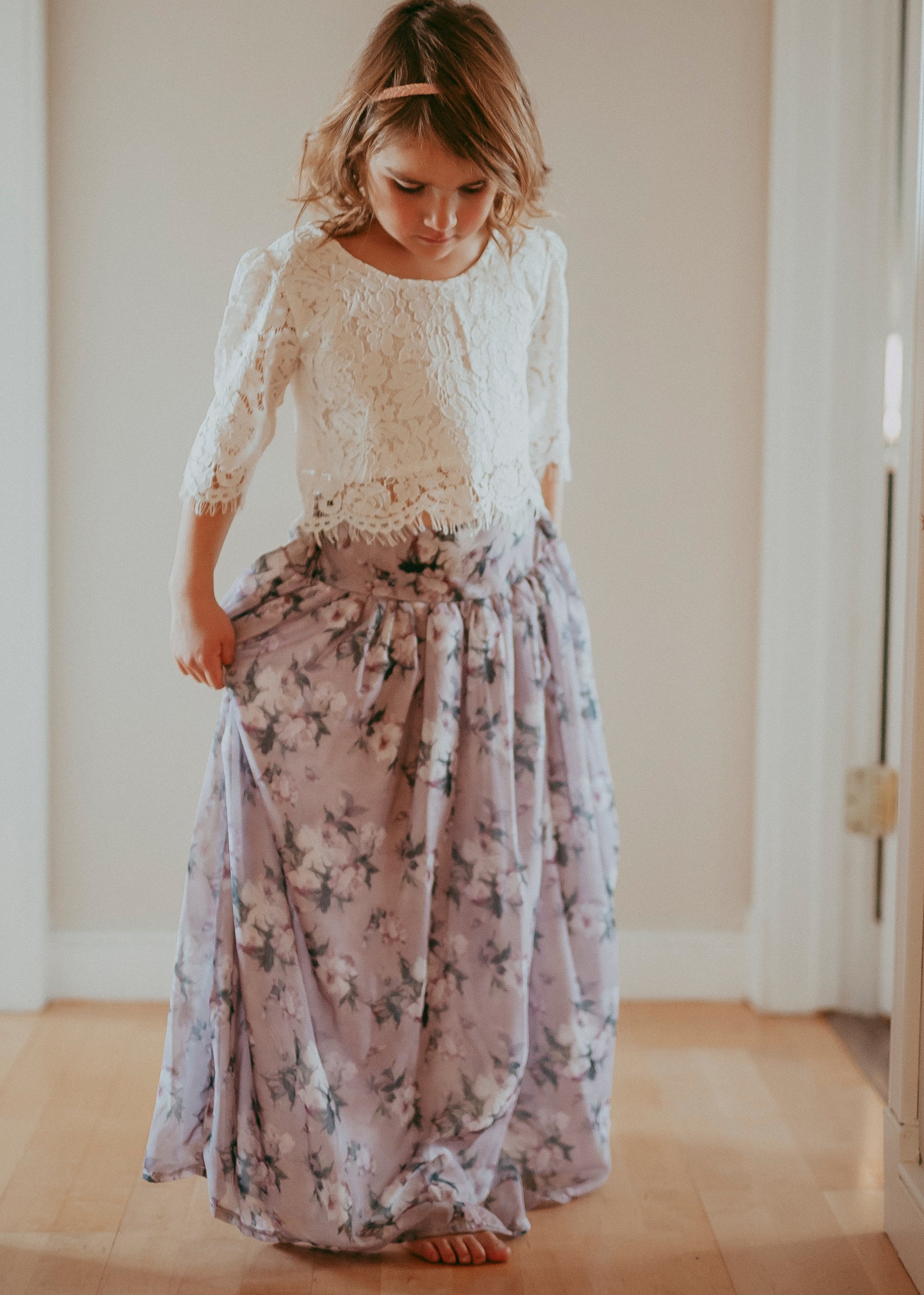 Floral Lace Maxi Skirt - Ready-to-Wear 1ABCPW