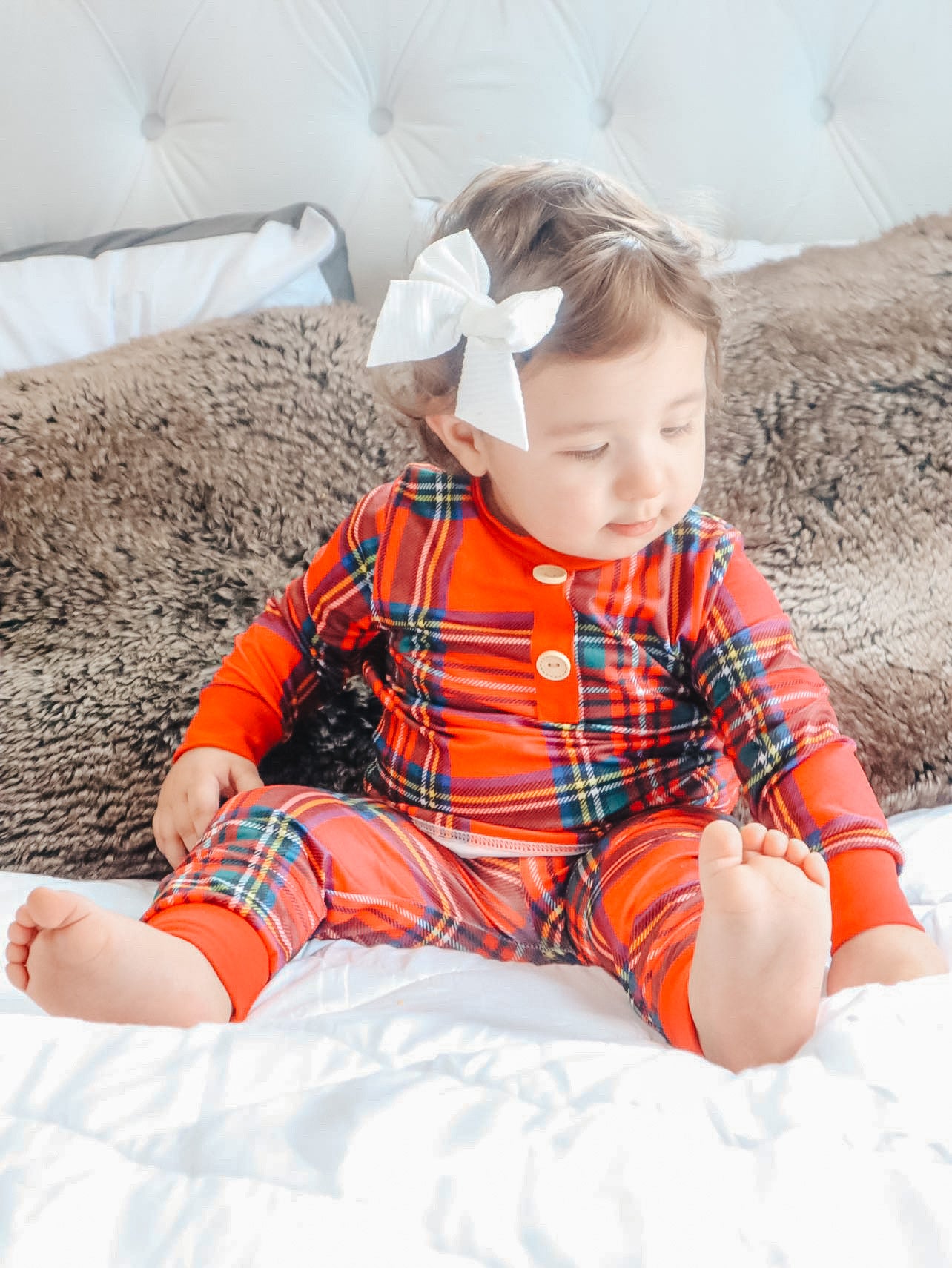 Kids red best sale plaid pajamas