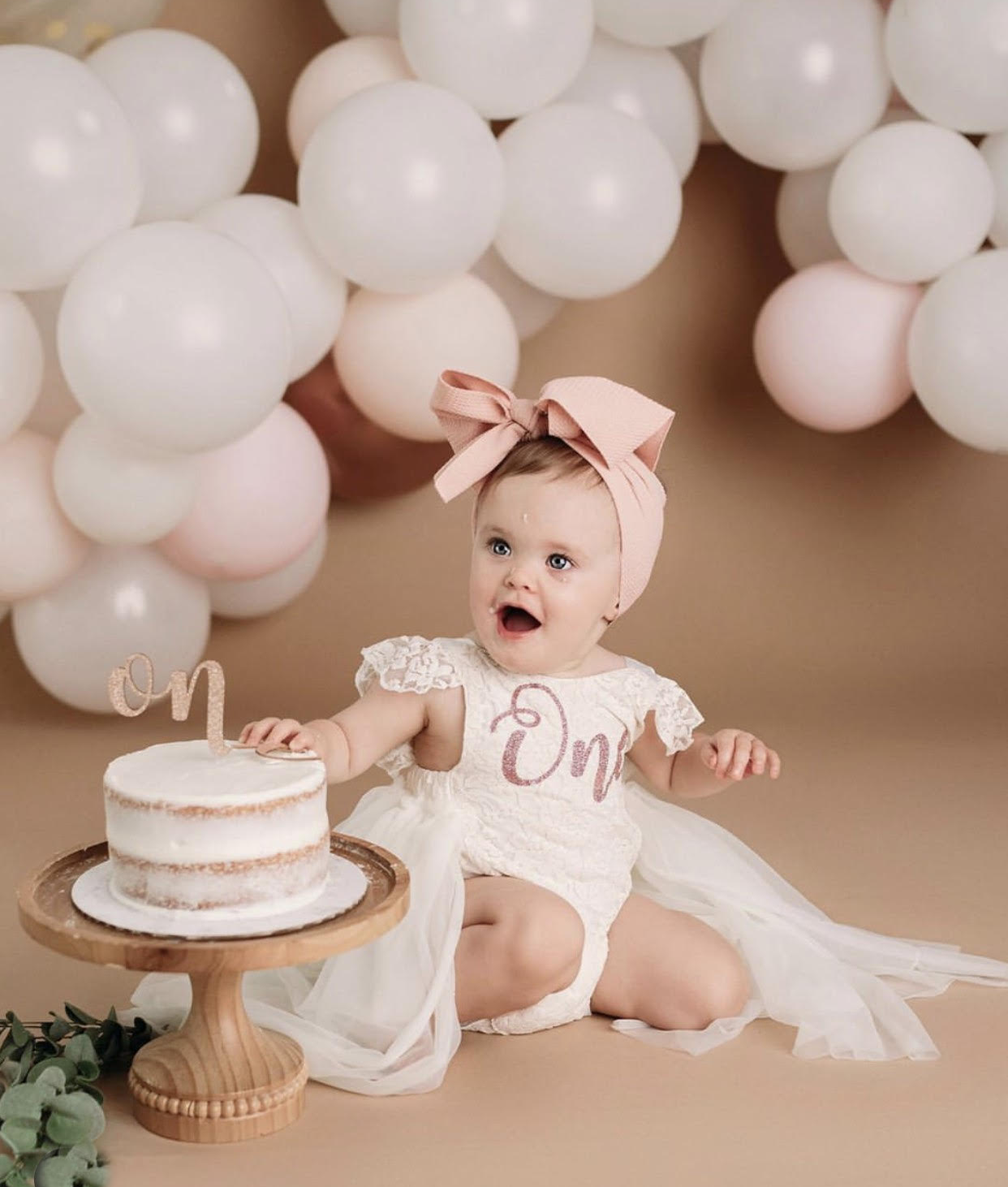 Portrait of Cute Adorable Caucasian Baby Girl with Blue Eyes in Pink Tutu  Skirt Celebrating Her First Birthday with Gourmet Cake Stock Image - Image  of cute, holiday: 72027237